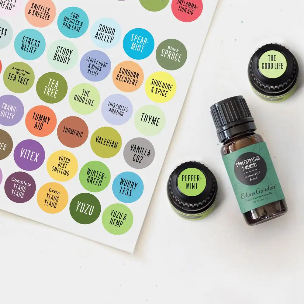 Bottle Cap Essential Oil Stickers